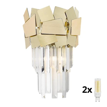 Brilagi - LED Kristalna zidna svjetiljka MIRAGE 2xG9/42W/230V