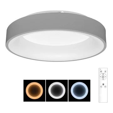 Brilagi - LED Prigušiva stropna svjetiljka FALCON LED/80W/230V 3000-6500K pr. 60 cm siva + daljinski upravljač