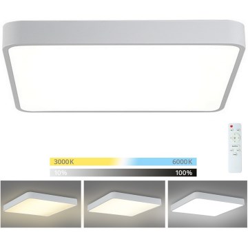 Brilagi - LED Prigušiva stropna svjetiljka POOL LED/48W/230V 3000-6000K 50x50 cm bijela + daljinski upravljač