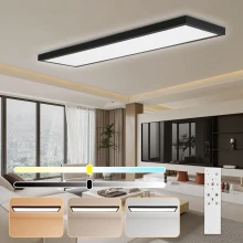 Brilagi - LED Prigušiva stropna svjetiljka za kupaonicu FRAME SMART LED/50W/230V 3000-6000K IP44 crna + daljinski upravljač