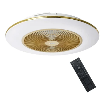 Brilagi - LED Prigušiva svjetiljka s ventilatorom AURA LED/38W/230V 3000-6000K zlatna + daljinski upravljač