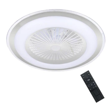 Brilagi - LED Prigušiva svjetiljka s ventilatorom RONDA LED/48W/230V 3000-6000K srebrna + daljinski upravljač