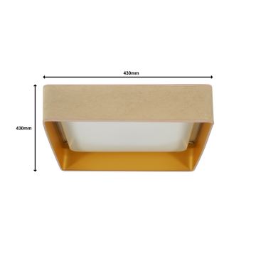 Brilagi - LED Prigušiva stropna svjetiljka VELVET SQUARE LED/24W/230V 3000/4000/6500K + daljinski upravljač bež