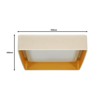 Brilagi - LED Prigušiva stropna svjetiljka VELVET SQUARE LED/24W/230V 3000/4000/6500K + daljinski upravljač krem