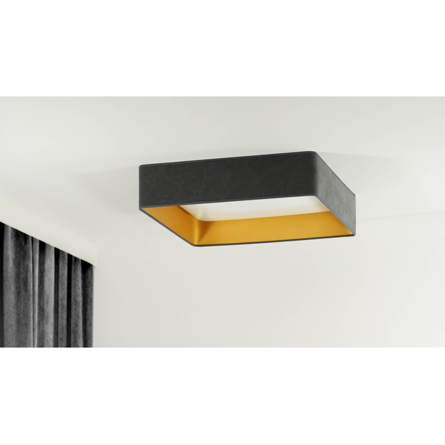 Brilagi - LED Prigušiva stropna svjetiljka VELVET SQUARE LED/24W/230V 3000/4000/6500K + daljinski upravljač siva