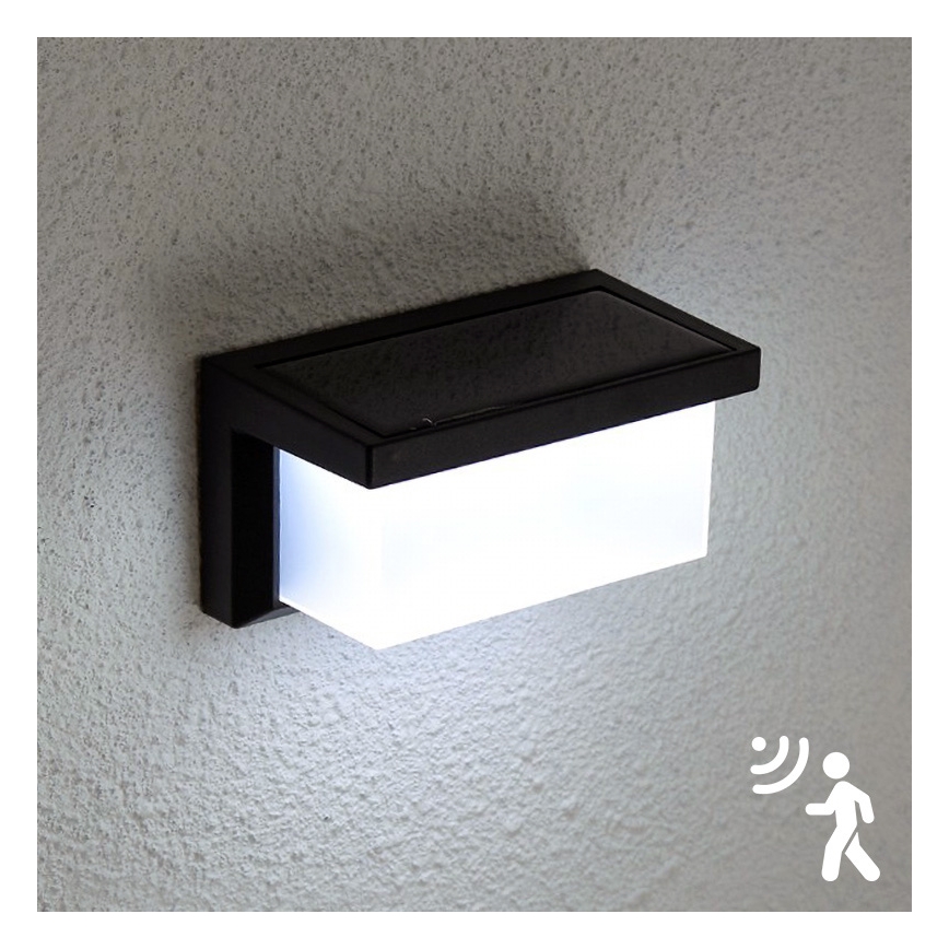 Brilagi - LED Solarna zidna svjetiljka sa senzorom BRICK LED/12W/5,5V IP65