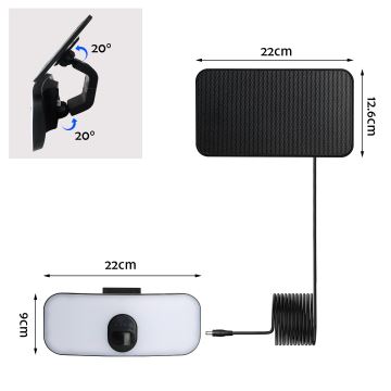 Brilagi - LED Solarna zidna svjetiljka sa senzorom ROOF LED/13W/5V IP65