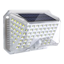 Brilagi - LED Solarna zidna svjetiljka sa senzorom WALLIE LED/4W/3,7V 6500K IP64 srebrna