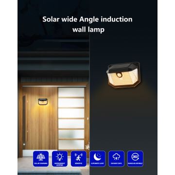 Brilagi - LED Solarna zidna svjetiljka sa senzorom WALLIE LED/4W/5,5V 3000K IP65