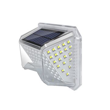 Brilagi - LED Solarna zidna svjetiljka sa senzorom WALLIE LED/4W/5,5V 6500K IP64 srebrna