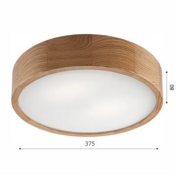 Brilagi - LED Stropna svjetiljka CARVALHO 2xE27/60W/230V hrast pr. 37,5 cm