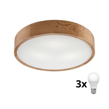 Brilagi - LED Stropna svjetiljka CARVALHO 3xE27/60W/230V hrast pr. 47,5 cm