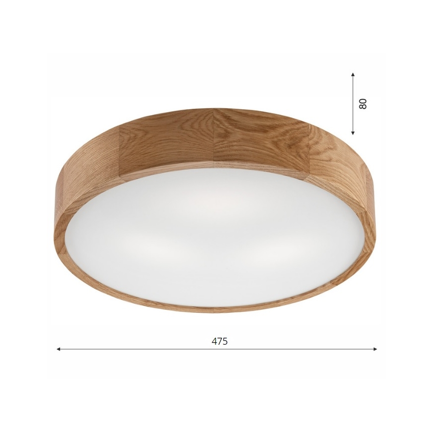 Brilagi - LED Stropna svjetiljka CARVALHO 3xE27/60W/230V hrast pr. 47,5 cm