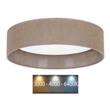Brilagi - LED Stropna svjetiljka VELVET LED/24W/230V pr. 40 cm 3000/4000/6400K smeđa