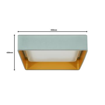 Brilagi - LED Stropna svjetiljka VELVET SQUARE LED/24W/230V menta