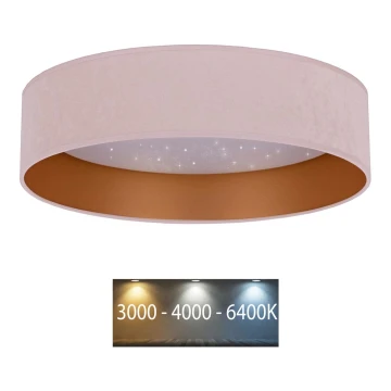 Brilagi - LED Stropna svjetiljka VELVET STAR LED/24W/230V pr. 40 cm 3000K/4000K/6400K ružičasta/zlatna