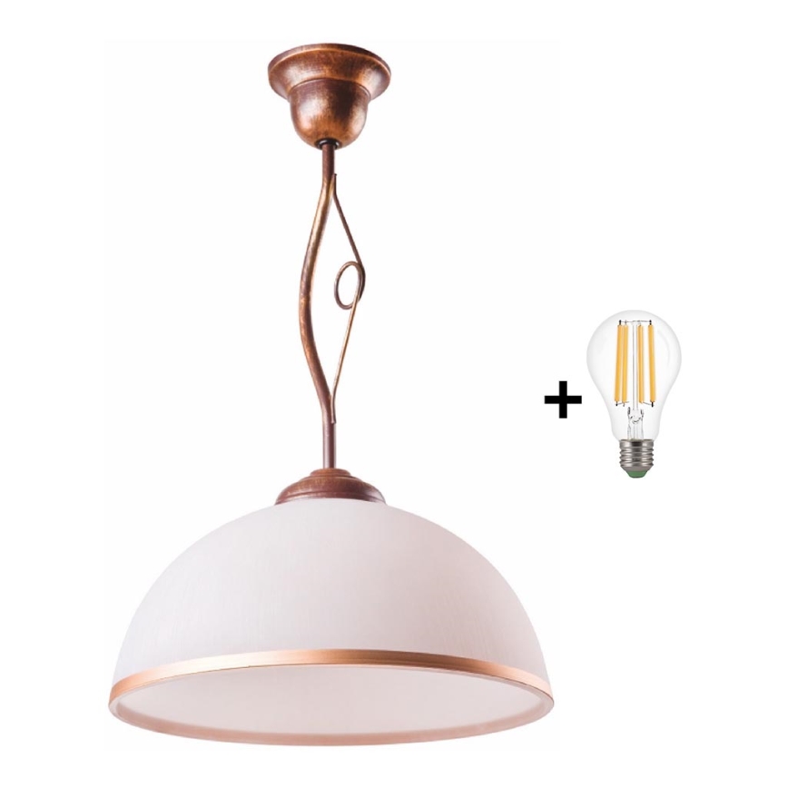 Brilagi - LED Viseći luster ANTICO 1xE27/60W/230V bronca patina