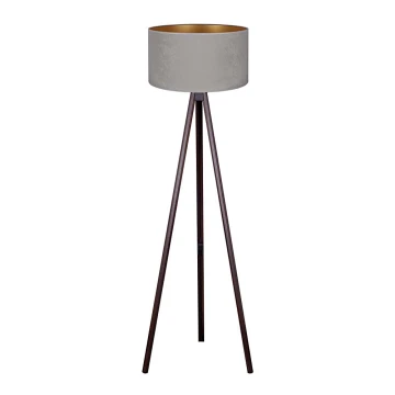 Brilagi - Podna lampa VELVET 1xE27/60W/230V wenge/siva