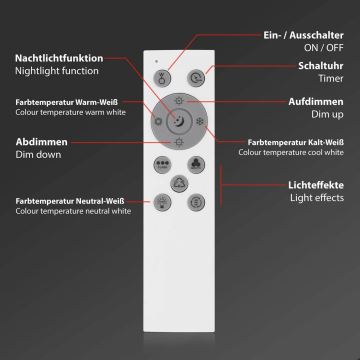 Brilo - LED RGBW Prigušiva stropna svjetiljka SLIM LED/24W/230V 3000-6500K 100x25 cm + daljinski upravljač