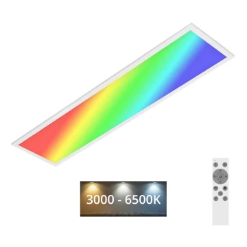 Brilo - LED RGBW Prigušiva stropna svjetiljka SLIM LED/24W/230V 3000-6500K 100x25 cm + daljinski upravljač