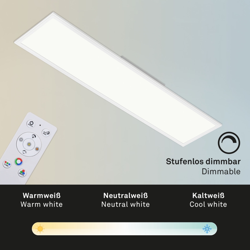 Brilo - LED RGBW Prigušiva stropna svjetiljka SLIM LED/40W/230V 3000-6500K + daljinski upravljač