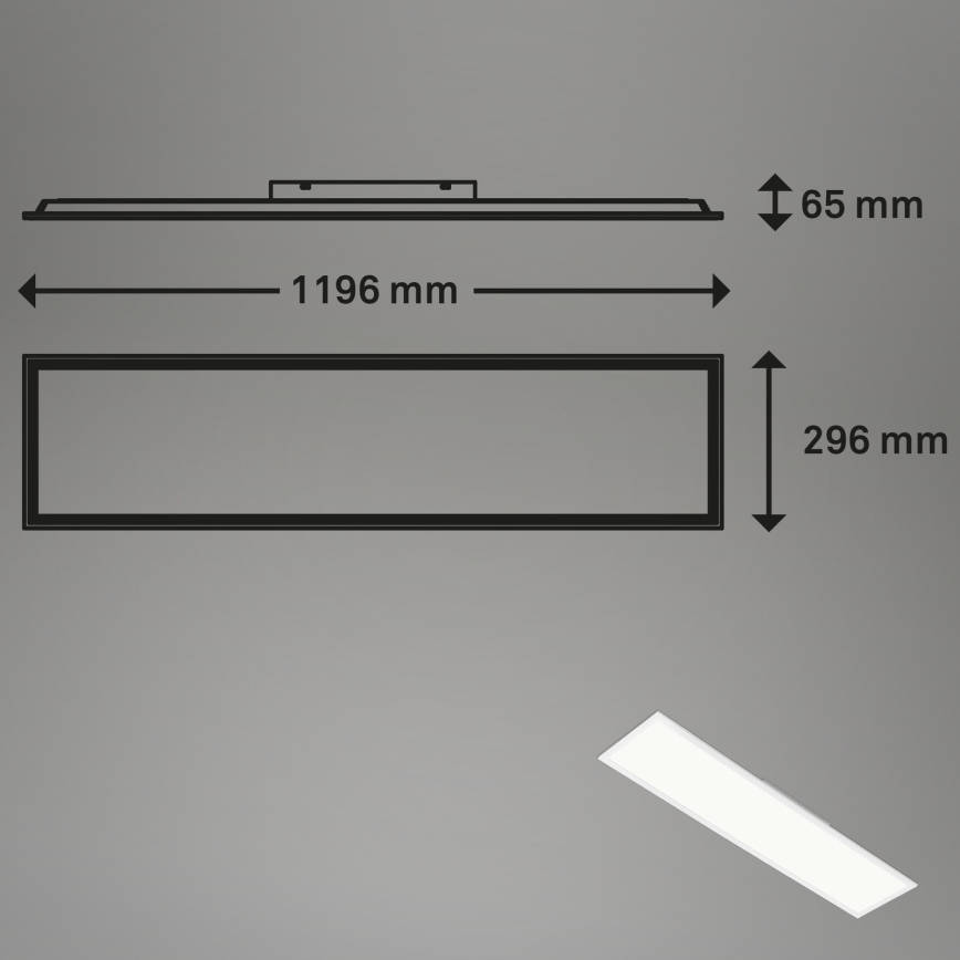 Brilo - LED RGBW Prigušiva stropna svjetiljka SLIM LED/40W/230V 3000-6500K + daljinski upravljač