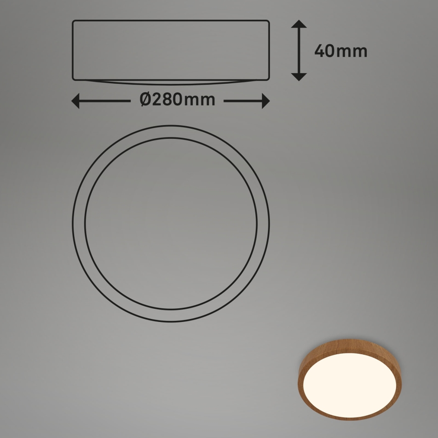 Brilo - LED Stropna svjetiljka RUNA LED/12W/230V