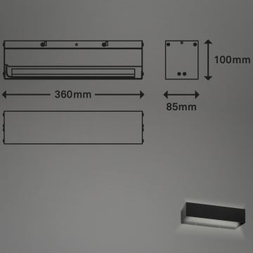 Briloner 2204-015 - LED Vanjska zidna svjetiljka LED/8W/230V IP44 crna