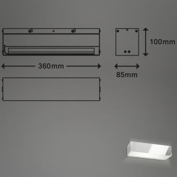 Briloner 2204-018 - LED Vanjska zidna svjetiljka LED/8W/230V IP44 krom