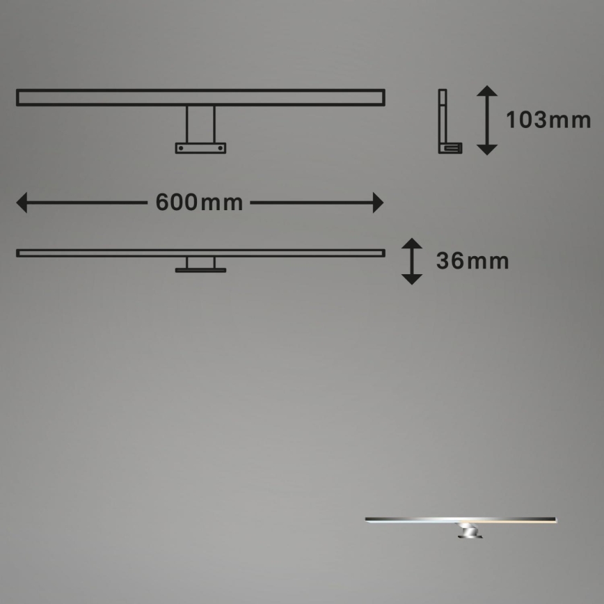 Briloner 2299-018 - LED Prigušiva rasvjeta za ogledalo u kupaonici COOL&COSY LED/8W/230V 2700/4000K IP44