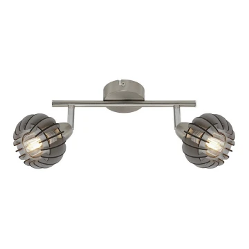 Briloner 2852- 026 - Reflektorska svjetiljka RETRO 2xE14/5,5W/230V kaučukovac