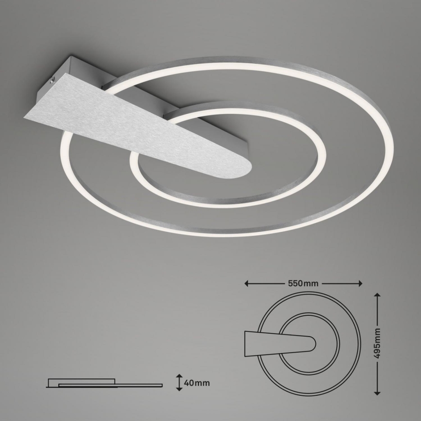 Briloner 3543-018 - LED Prigušiva stropna svjetiljka NICO LED/25W/230V krom