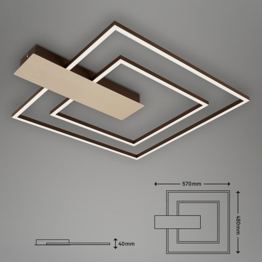 Briloner 3545-017 - LED Prigušiva stropna svjetiljka NICO LED/25W/230V zlatna