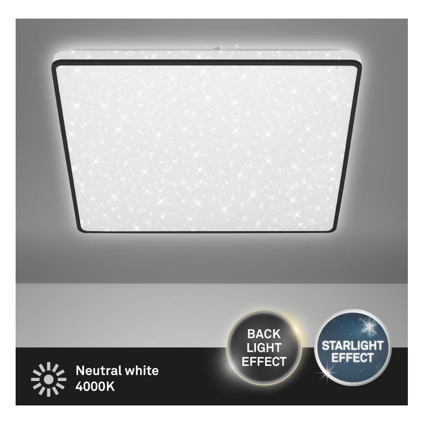 Briloner 3749-415 - LED Stropna svjetiljka LINO LED/24W/230V crna