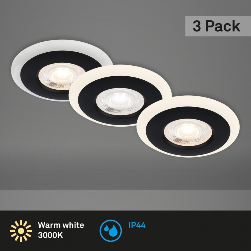 Briloner 7039-035 - SET 3x LED Ugradbena svjetiljka za kupaonicu LED/5W/230V IP44