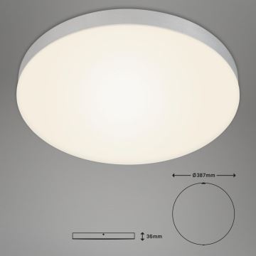 Briloner 7068-014 - LED Stropna svjetiljka FLAME LED/24,5W/230V 3000K pr. 38 cm srebrna