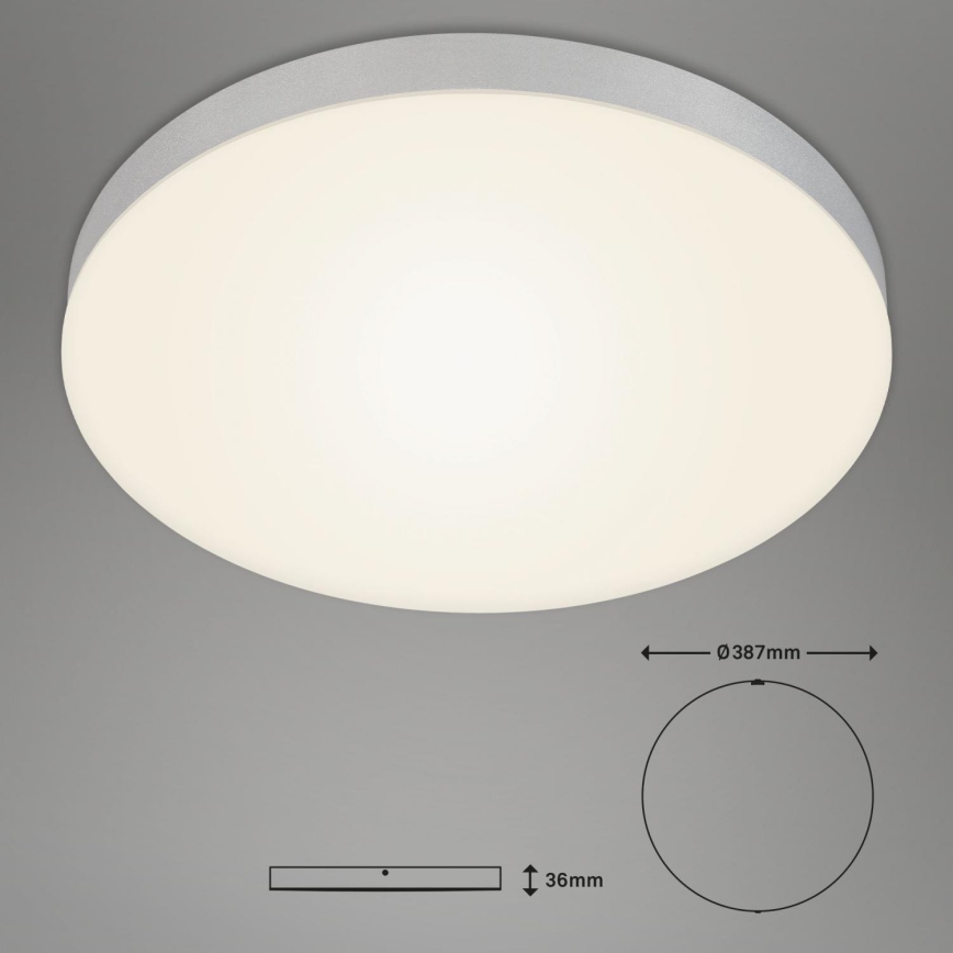 Briloner 7068-014 - LED Stropna svjetiljka FLAME LED/24,5W/230V 3000K pr. 38 cm srebrna