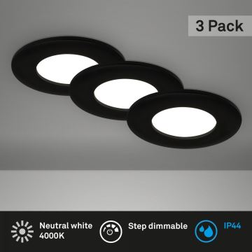 Briloner 7103-435 - SET 3x LED Prigušiva ugradbena svjetiljka za kupaonicu LED/5W/230V IP44