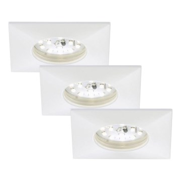 Briloner 7205-036 - SET 3x LED Ugradbena svjetiljka za kupaonicu ATTACH LED/5W/230V IP44 bijela