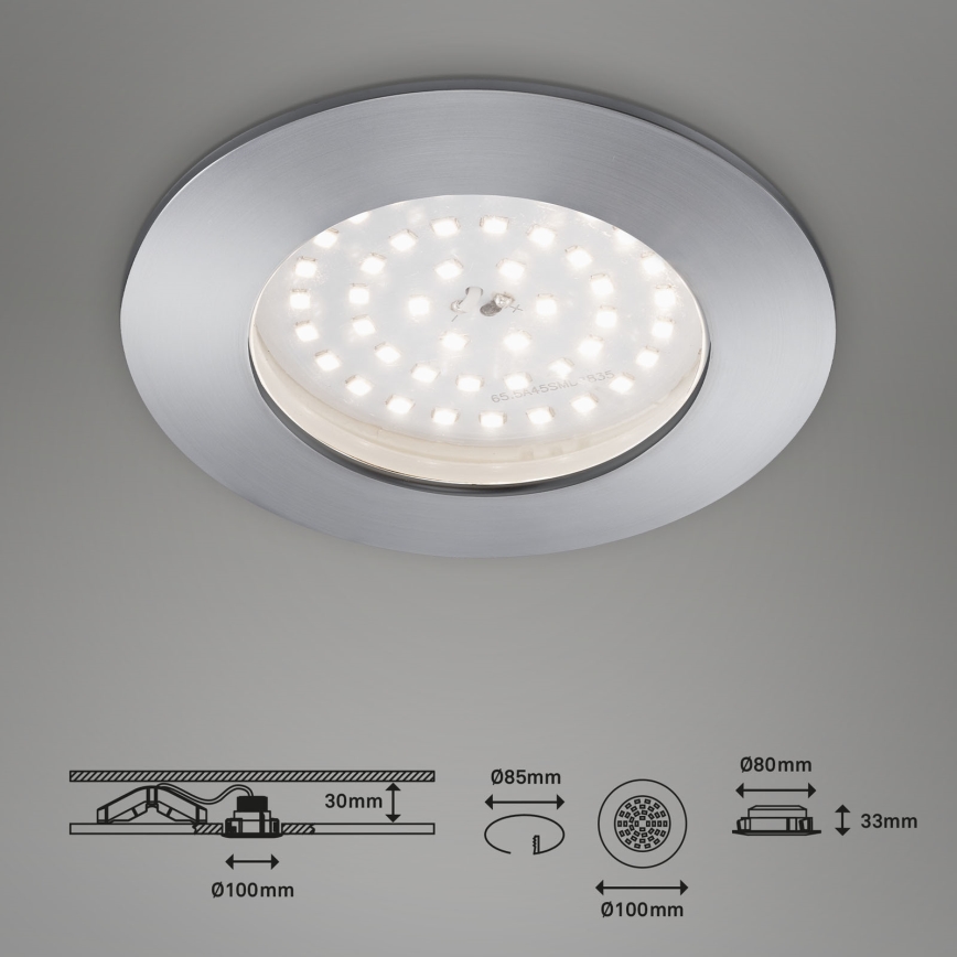 Briloner 7206-019 - LED Ugradbena svjetiljka za kupaonicu ATTACH LED/10,5W/230V IP44