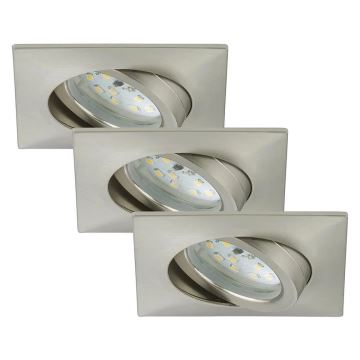 Briloner 7210-032 - SET 3x LED Ugradbena svjetiljka za kupaonicu ATTACH LED/5W/230V IP23 krom