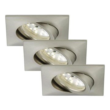 Briloner 7210-032 - SET 3x LED Ugradbena svjetiljka za kupaonicu ATTACH LED/5W/230V IP23 krom