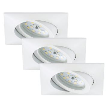 Briloner 7210-036 - SET 3x LED Ugradbena svjetiljka za kupaonicu ATTACH LED/5W/230V IP23 bijela