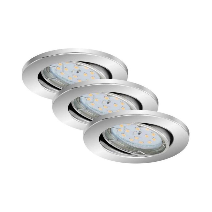 Briloner 7219-038 - SET 3x LED Prigušiva ugradbena svjetiljka za kupaonicu 1xGU10/5W/230V IP23