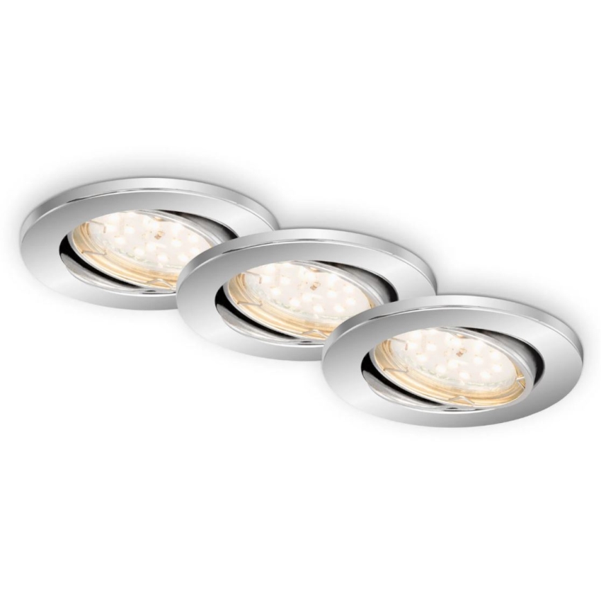 Briloner 7219-038 - SET 3x LED Prigušiva ugradbena svjetiljka za kupaonicu 1xGU10/5W/230V IP23