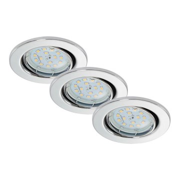 Briloner 7220-038 - SET 3x LED Ugradbena svjetiljka za kupaonicu FIT 1xGU10/5W/230V