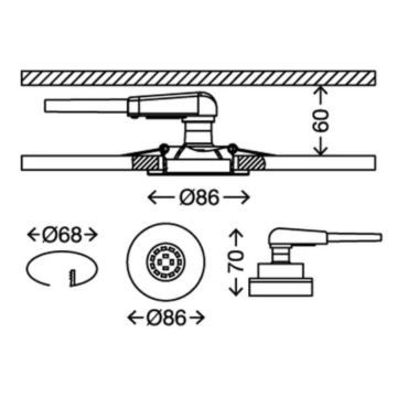 Briloner 7277-038 - SET 3x LED Prigušiva ugradbena svjetiljka za kupaonicu 1xGU10/5W/230V IP23