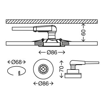 Briloner 7277-039 - SET 3x LED Prigušiva ugradbena svjetiljka za kupaonicu 1xGU10/5W/230V IP23