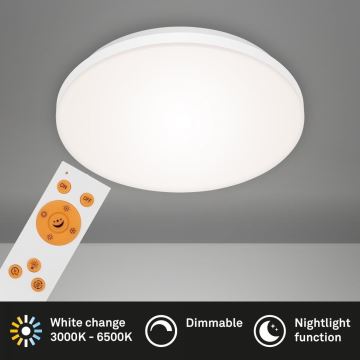 Briloner 7377-016 - LED Prigušiva stropna svjetiljka LED/12W/230V 3000-6500K + daljinski upravljač