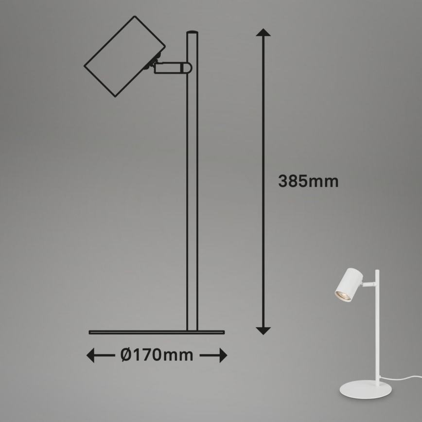 Briloner 7408-016 - Stolna lampa RETRO 1xGU10/9W/230V bijela